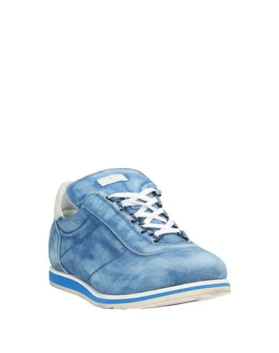 Shop Kiton Sneakers In Azure