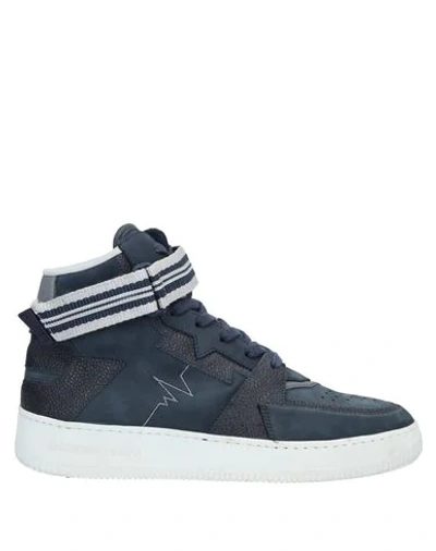 Shop Alberto Premi Sneakers In Dark Blue