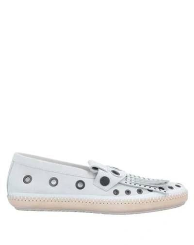 Shop Bottega Veneta Loafers In Light Grey