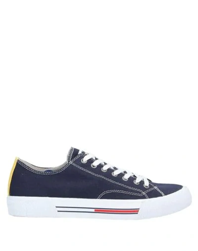 Shop Tommy Jeans Man Sneakers Midnight Blue Size 13 Cotton