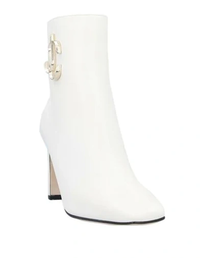 Shop Jimmy Choo Woman Ankle Boots White Size 7.5 Calfskin