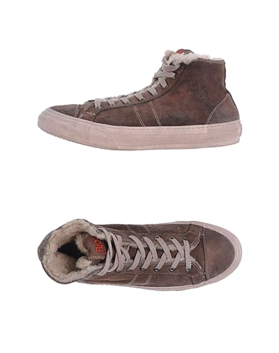 Shop Pantofola D'oro High-top Sneakers In Dark Brown