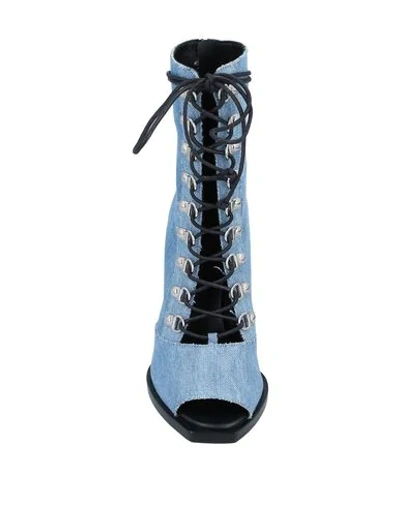 Shop Balmain Ankle Boot In Blue