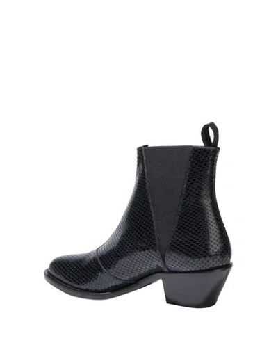 Shop Emporio Armani Woman Ankle Boots Black Size 5.5 Soft Leather