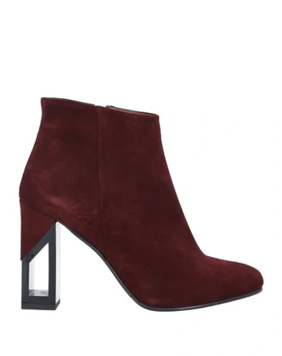 Shop Albano Ankle Boots In Deep Purple