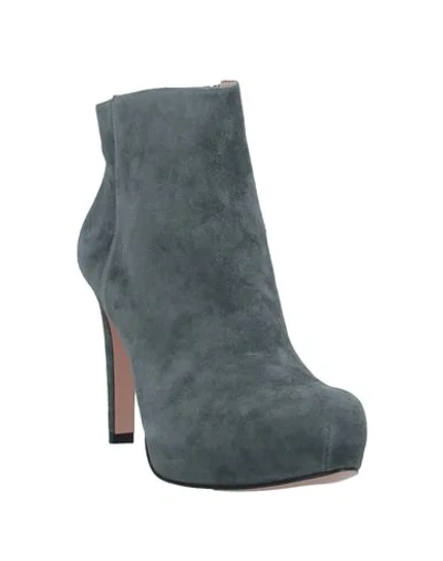 Shop Pura López Ankle Boots In Lead