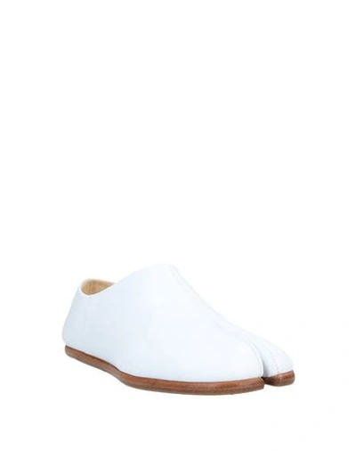 Shop Maison Margiela Woman Loafers White Size 5 Soft Leather