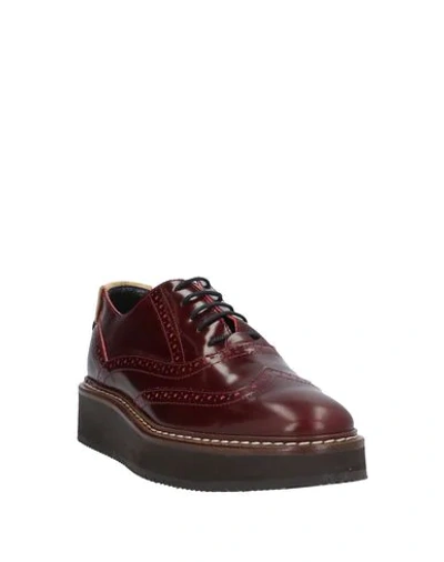 Shop Alviero Martini 1a Classe Lace-up Shoes In Maroon