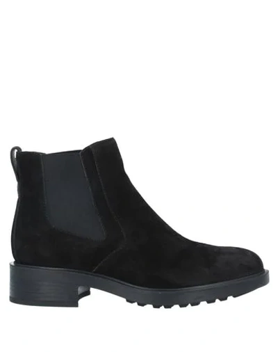 Shop Hogan Woman Ankle Boots Black Size 6 Soft Leather