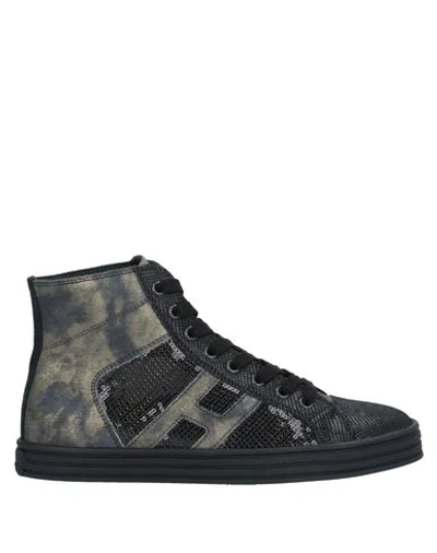 Shop Hogan Rebel Sneakers In Black