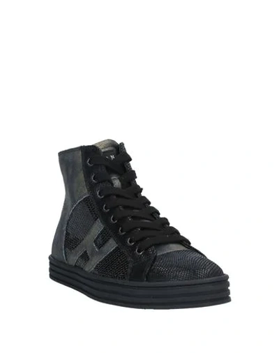 Shop Hogan Rebel Sneakers In Black