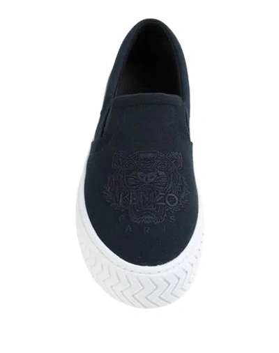 Shop Kenzo Slip-on Woman Sneakers Midnight Blue Size 6 Cotton