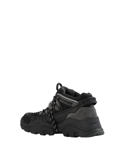 Kenzo Mesh-panel High-top Sneakers In Black