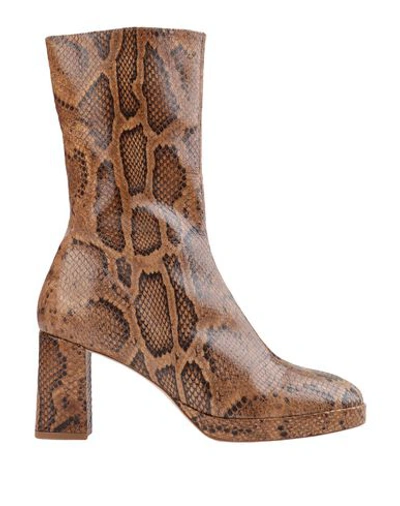 Shop Miista Ankle Boots In Camel