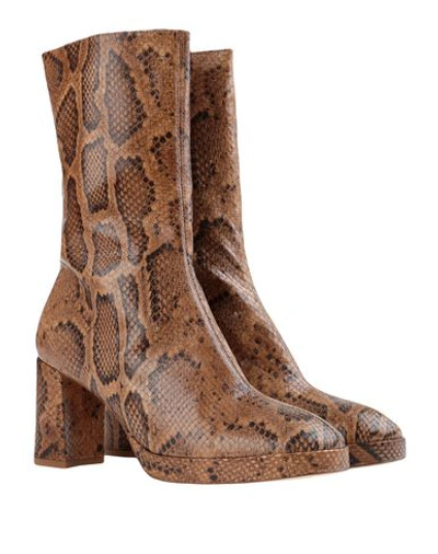 Shop Miista Ankle Boots In Camel