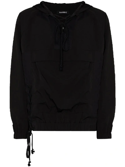 Shop Nahmias Laced Hooded Jacket In Black