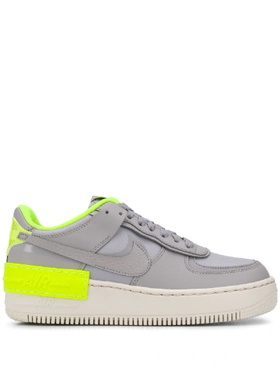 Shop Nike Air Force One Shadow Grey Volt