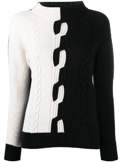 Shop D-exterior Two-tone Jumper In Black