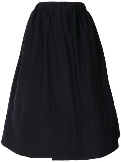 Shop Comme Des Garçons Comme Des Garçons Flared Midi Skirt In Black