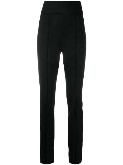 Shop Roberto Cavalli Leopard-print Skinny Trousers In Black