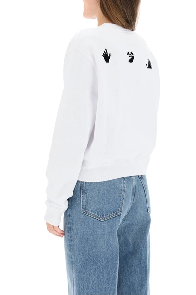 Shop Off-white Boyfriends Print Sweatshirt In White,black