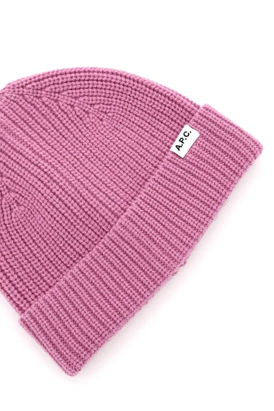 Shop Apc Samuel Wool And Cashmere Beanie In Pink