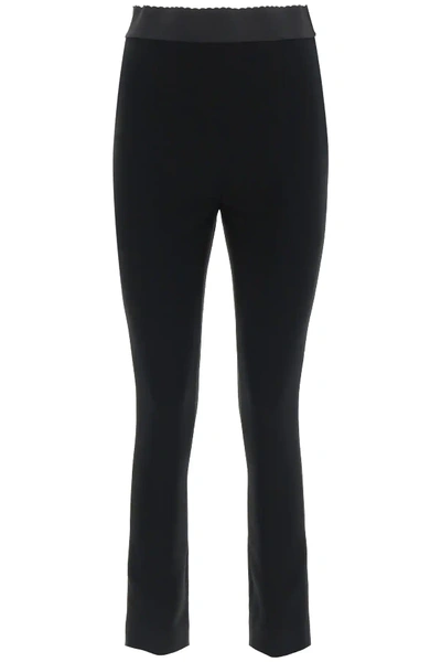 Shop Dolce & Gabbana Basic Cady Pants In Black
