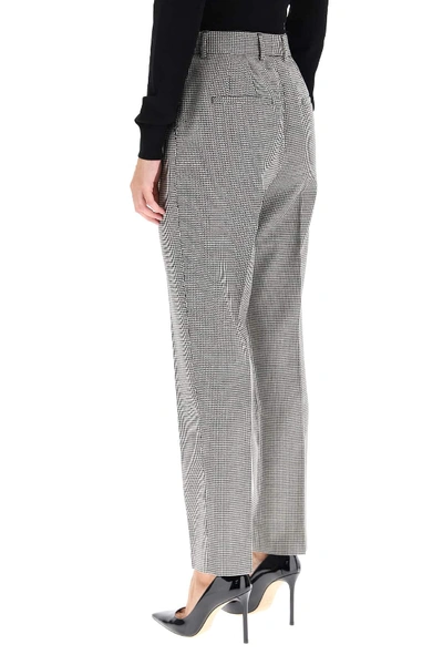 Shop Dolce & Gabbana Houndstooth Wool Pants In Black,white