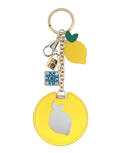 Shop Dolce & Gabbana Key Rings In Yellow