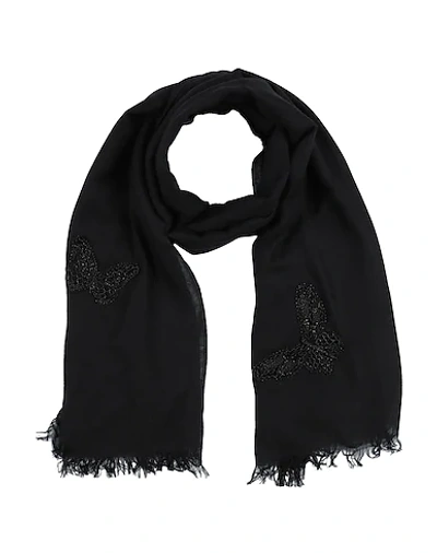 Shop Valentino Scarves In Black