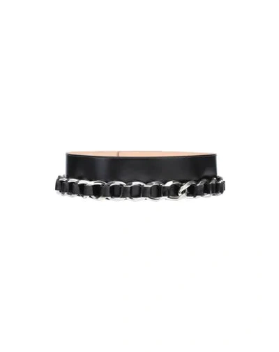 Shop Balmain Woman Belt Black Size 8 Soft Leather