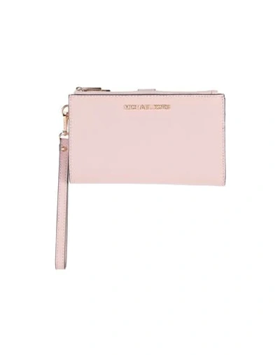 Shop Michael Michael Kors Woman Wallet Pink Size - Soft Leather