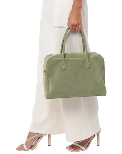 Shop Balmain Handbags In Military Green