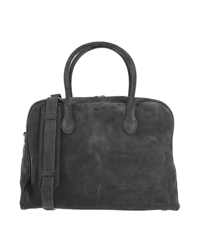 Shop Balmain Handbag In Lead