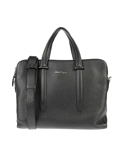 Shop Ferragamo Work Bags In Black