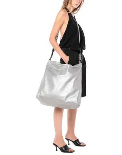 Shop Rick Owens Cross-body Bags In Silver