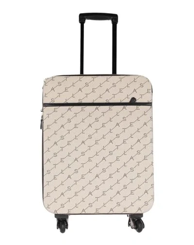 Shop Stella Mccartney Wheeled Luggage In Beige