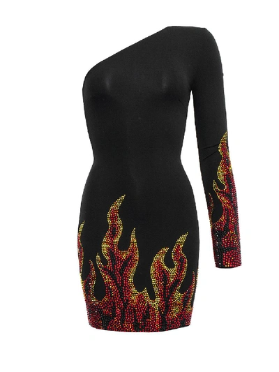 Shop Alexandre Vauthier Asymmetric Flame Dress