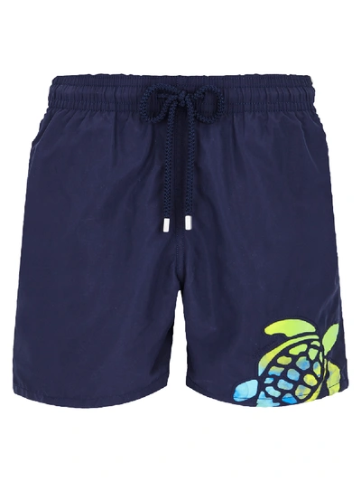 Shop Vilebrequin Navy Motu Swim Shorts In Blue