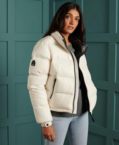 Shop Superdry Women's Luxe Alpine Down Padded Jacket White