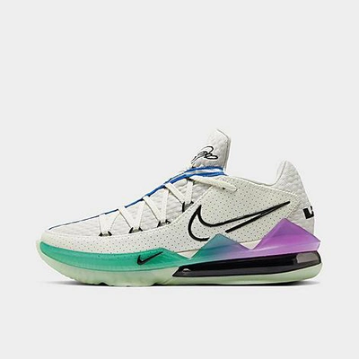 Shop Nike Lebron 17 Low Basketball Shoes In Spruce Aura/racer Blue/sail/black