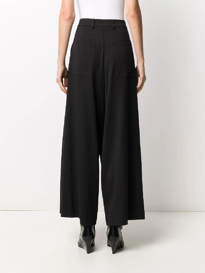 Shop Alysi Cotton Trousers In Black