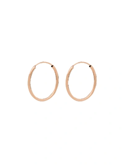 Shop Jacquie Aiche 14kt Rose Gold Single Hoop Earring In Pink