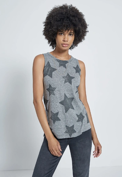 Shop Current Elliott The Muscle Tank In Heather Grey Ground W,star And Destroy