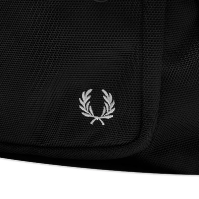 Shop Fred Perry Authentic Textured Polyester Backpack In Black