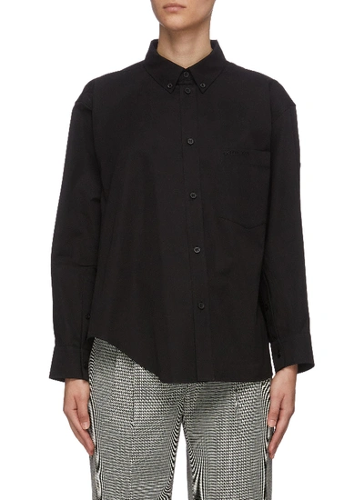Shop Balenciaga Twisted Shirt In Black