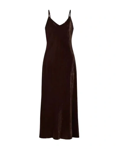 Shop Hatch Long Dresses In Dark Brown