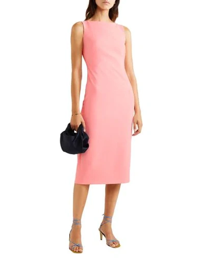 Shop Brandon Maxwell Woman Midi Dress Pink Size 6 Polyester