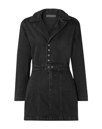 Shop Grlfrnd Woman Mini Dress Black Size L Cotton, Elastane