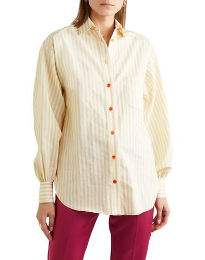 Shop Sies Marjan Woman Shirt Beige Size M Cotton, Polyester